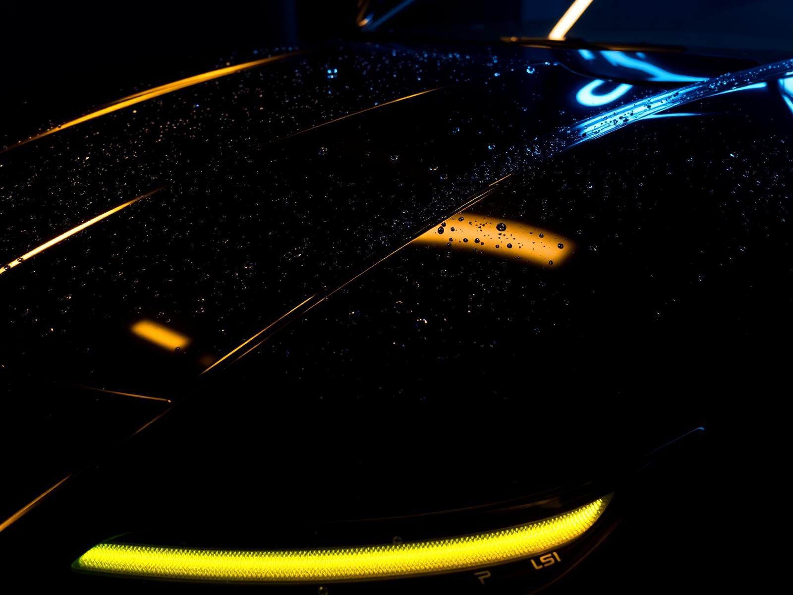 Glossy detailed black car